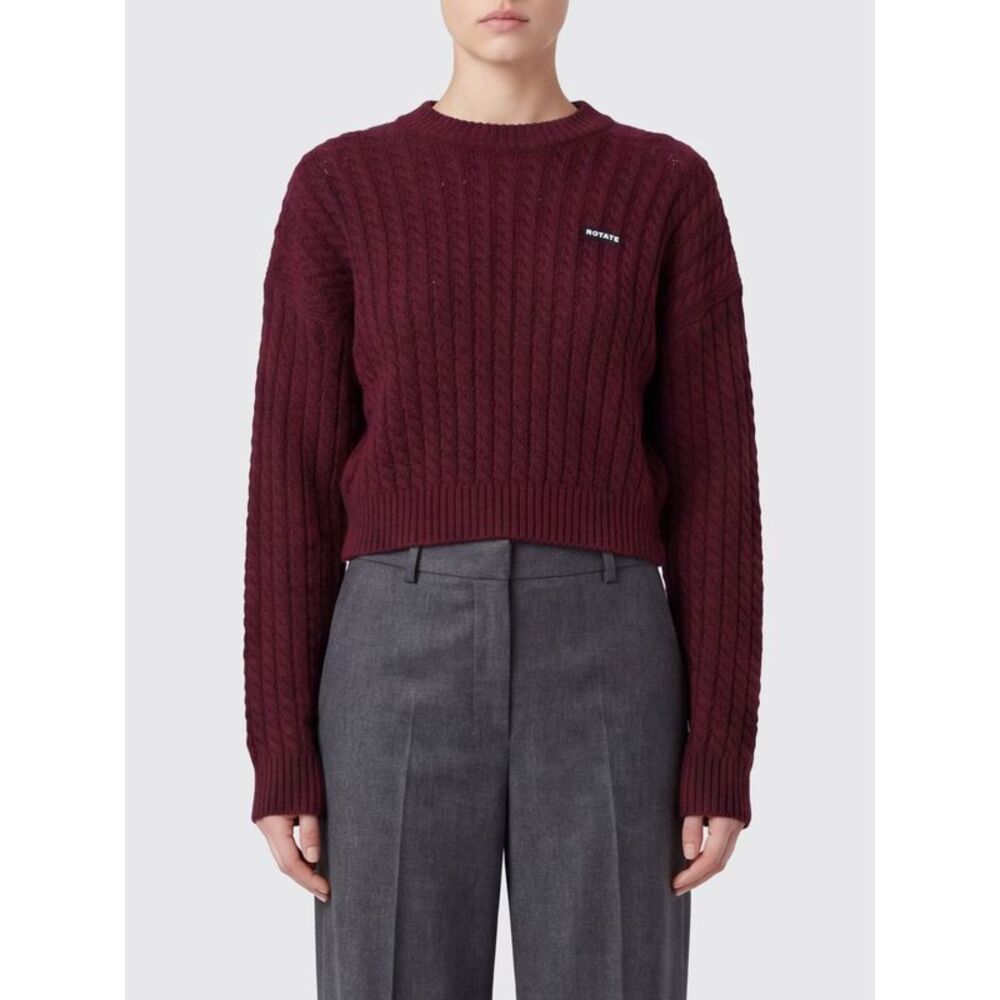 Rotate Women Wool And Cashmere Blend Jumper Rotate With Applied Logo